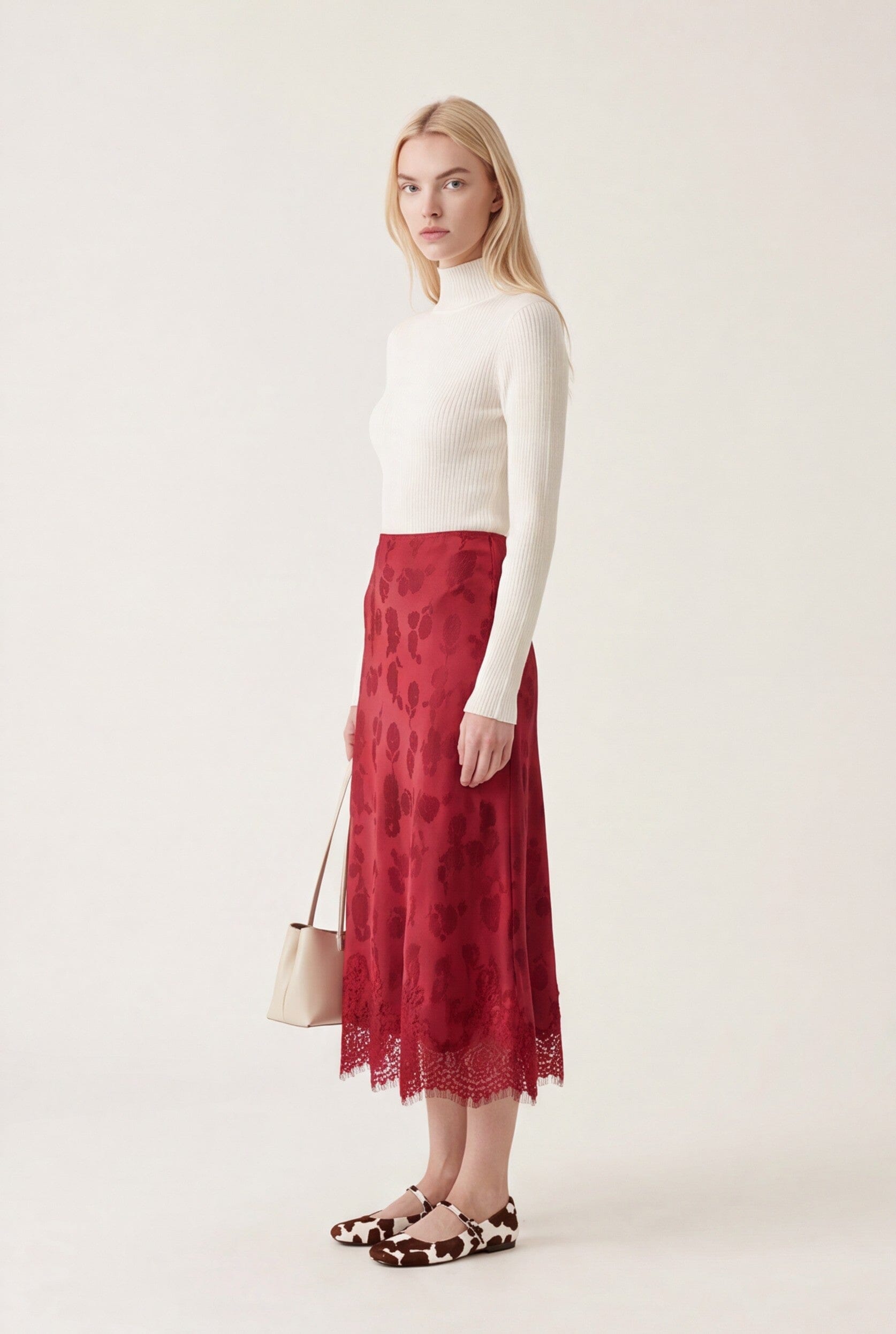 JUPE MIDI - DEBBIE - ROUGE JUPE NEW KOOKAI Mode Kookai
