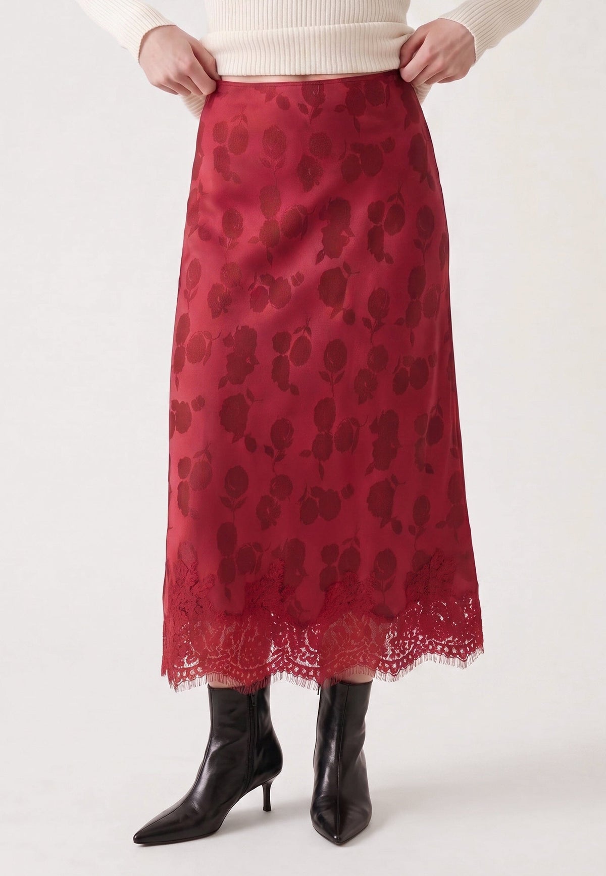 JUPE MIDI - DEBBIE - ROUGE JUPE NEW KOOKAI Mode Kookai