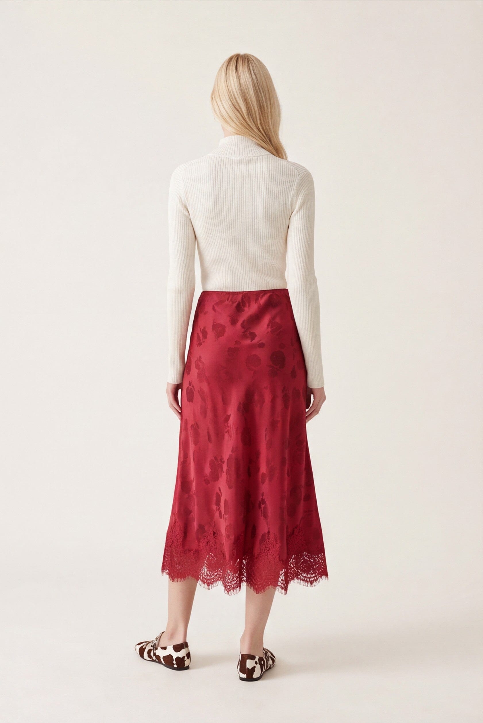 JUPE MIDI - DEBBIE - ROUGE JUPE NEW KOOKAI Mode Kookai