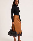 JUPE MIDI - DULCE - CARAMEL JUPE NEW KOOKAI Mode Kookai