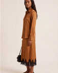 JUPE MIDI - DULCE - CARAMEL JUPE NEW KOOKAI Mode Kookai