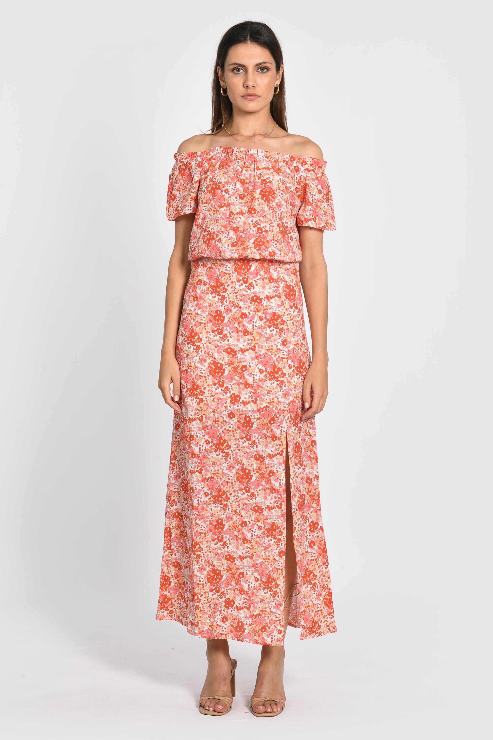 JUPE MIDI HELEN MULTI CORAIL JUPE NEW KOOKAI Mode Kookai