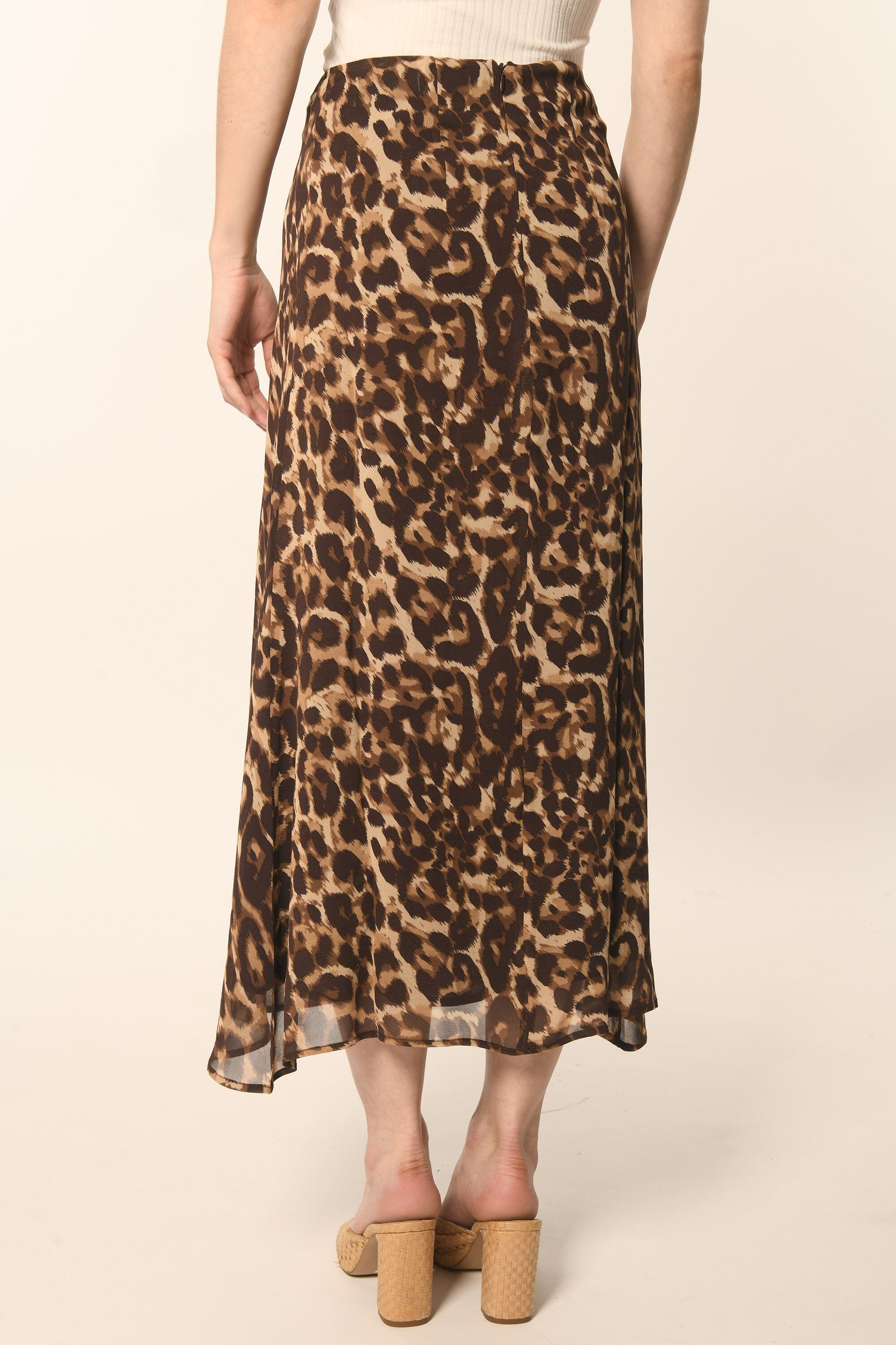 JUPE MIDI LEOPARD - CARAMEL - AZELIA JUPE NEW KOOKAI Mode Kookai