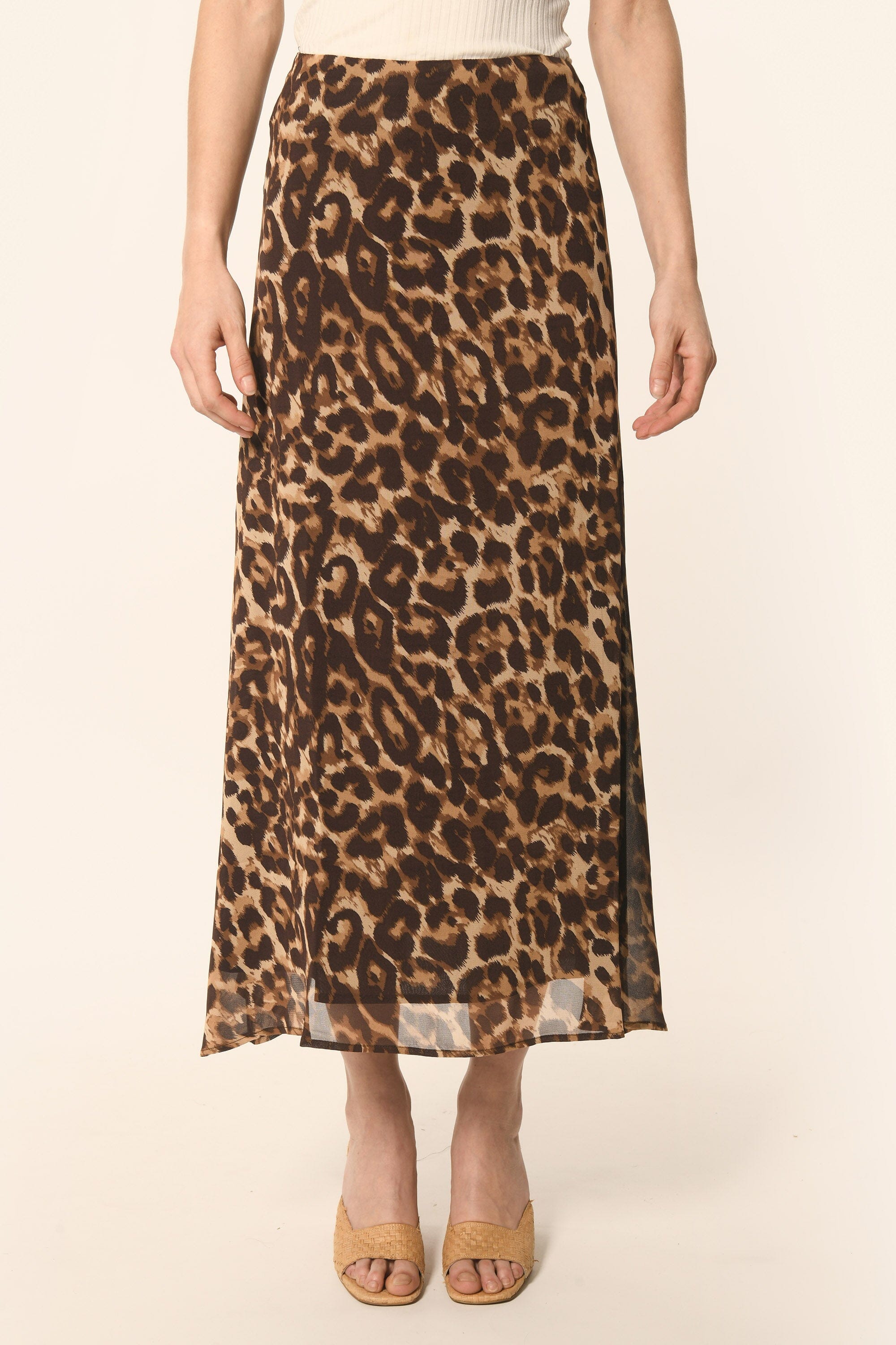 JUPE MIDI LEOPARD - CARAMEL - AZELIA JUPE NEW KOOKAI Mode Kookai