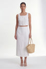 JUPE MIDI LIN - CHELSEA - BLANC JUPE NEW KOOKAI Mode Kookai