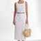 JUPE MIDI LIN - CHELSEA - BLANC JUPE NEW KOOKAI Mode Kookai