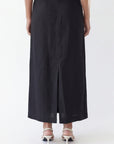 JUPE MIDI LIN - CHELSEA - NOIR JUPE NEW KOOKAI Mode Kookai