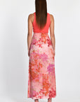JUPE MIDI PAOLA FLEURS MULTICO ROUGE JUPE KOOKAI Mode Kookai