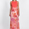 JUPE MIDI PAOLA FLEURS MULTICO ROUGE JUPE KOOKAI Mode Kookai