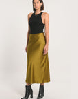 JUPE MIDI PATTY SATIN BRONZE JUPE KOOKAI Mode Kookai