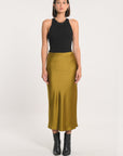 JUPE MIDI PATTY SATIN BRONZE JUPE KOOKAI Mode Kookai