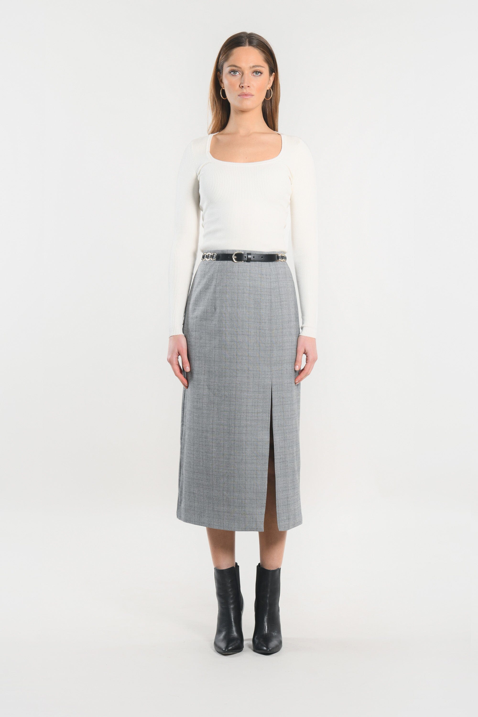JUPE MIDI - SAM - GRIS JUPE KOOKAI Mode Kookai