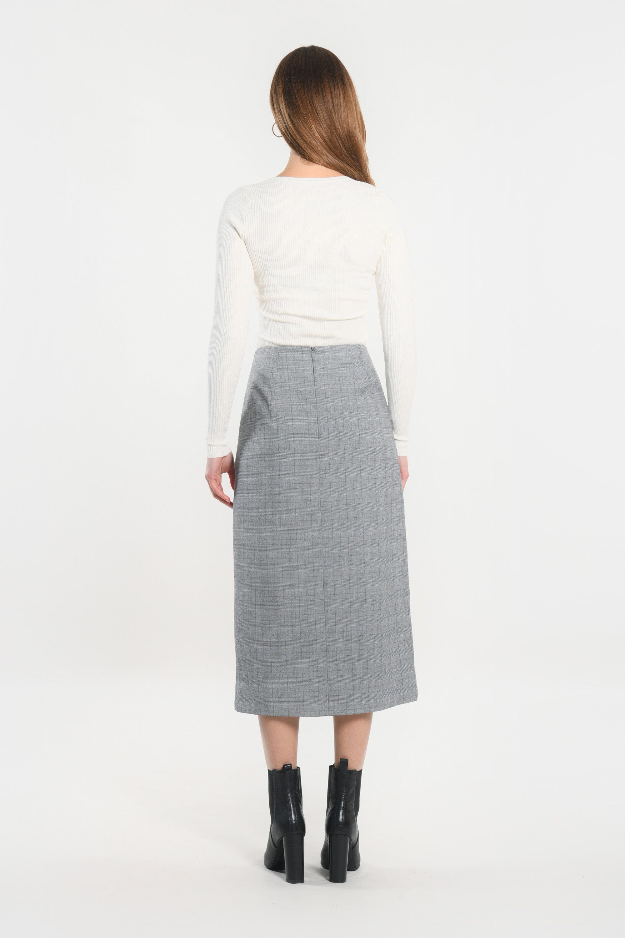JUPE MIDI - SAM - GRIS JUPE KOOKAI Mode Kookai