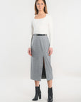 JUPE MIDI - SAM - GRIS JUPE KOOKAI Mode Kookai