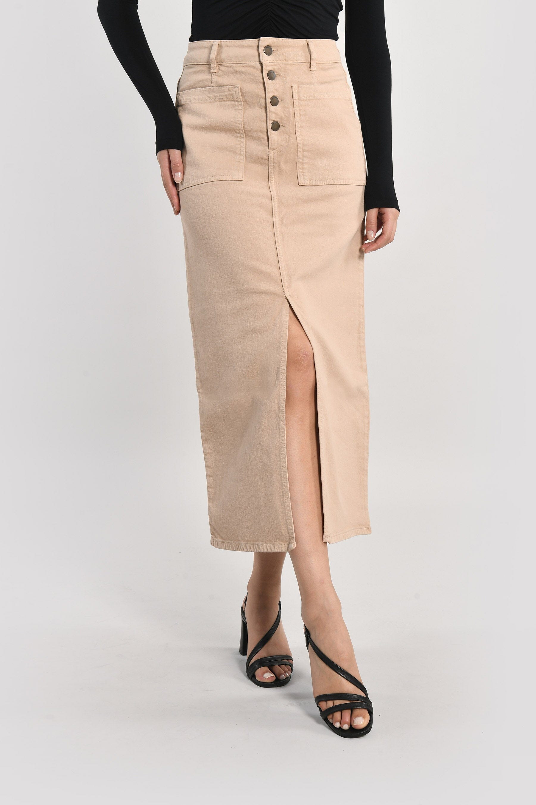 JUPE MIDI SPORTSWEAR THADEE CAMEL JUPE SPORTWEAR KOOKAI Mode Kookai