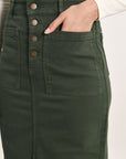 JUPE MIDI SPORTSWEAR THADEE KAKI JUPE SPORTWEAR KOOKAI Mode Kookai