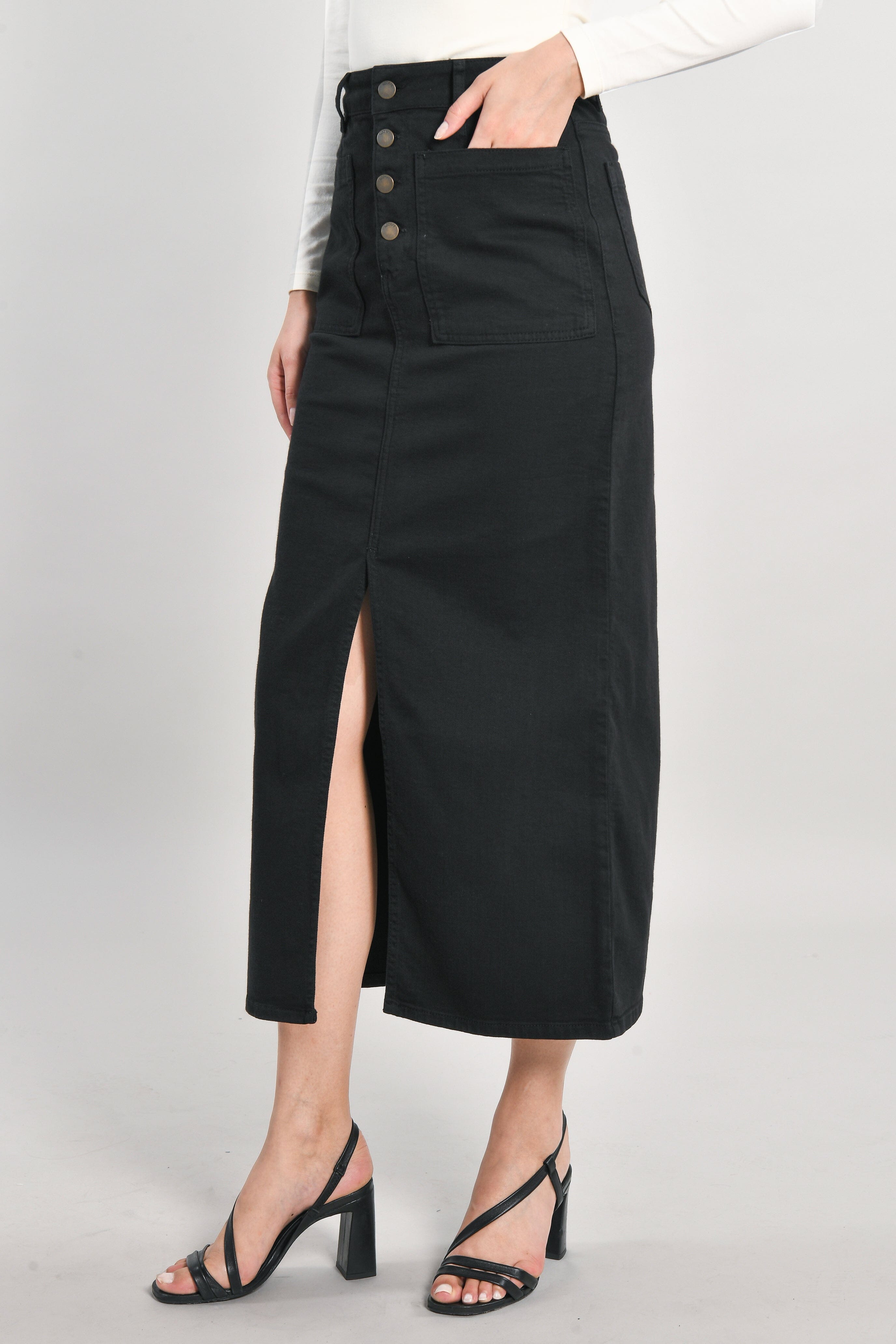 JUPE MIDI SPORTSWEAR THADEE NOIR JUPE SPORTWEAR KOOKAI Mode Kookai