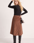JUPE MIDI VELOURS - DURAN - CHOCOLAT JUPE SPORTWEAR NEW KOOKAI Mode Kookai