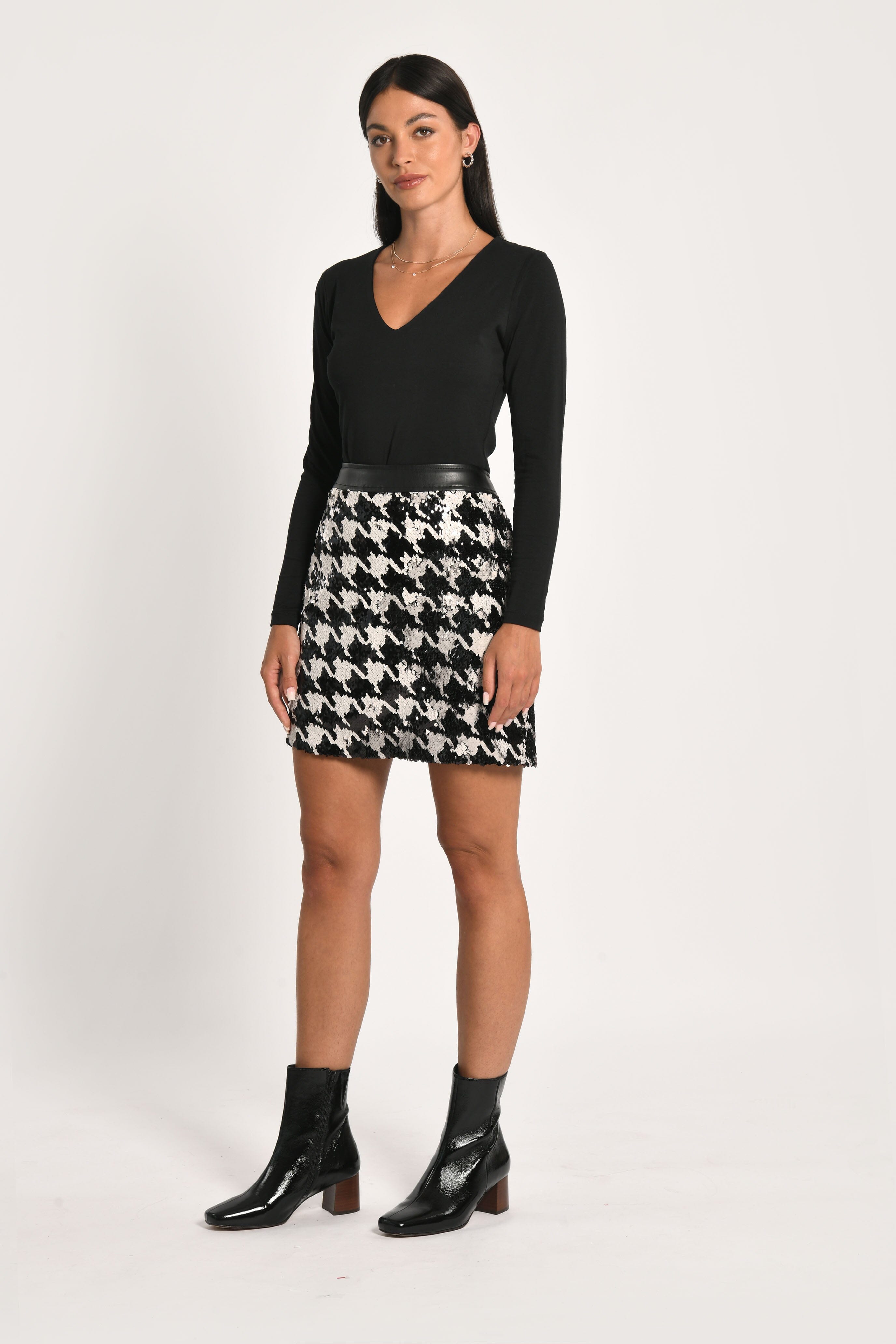 JUPE SEQUIN DALIDA BLACK/WHITE JUPE KOOKAI Mode Kookai