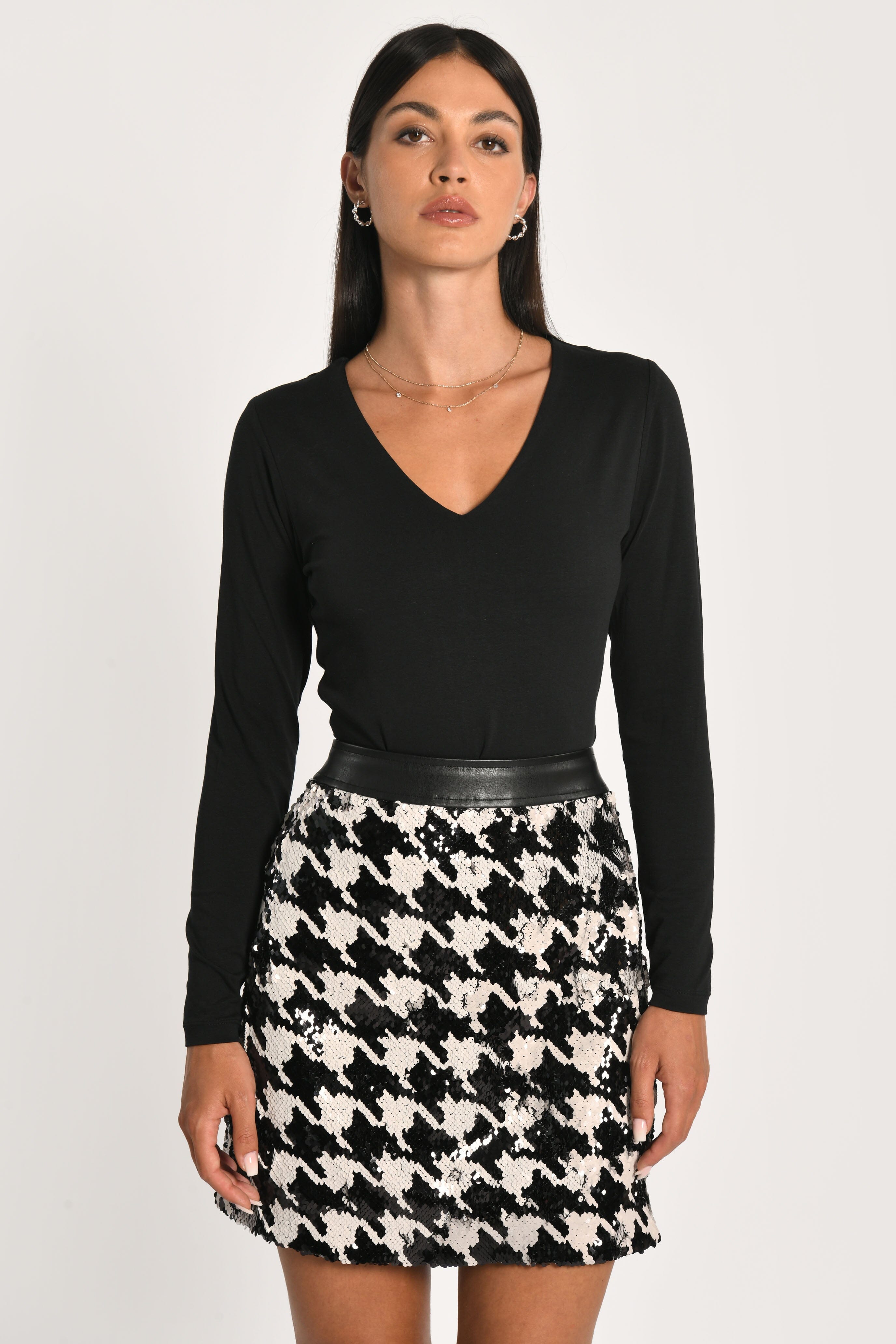 JUPE SEQUIN DALIDA BLACK/WHITE JUPE KOOKAI Mode Kookai