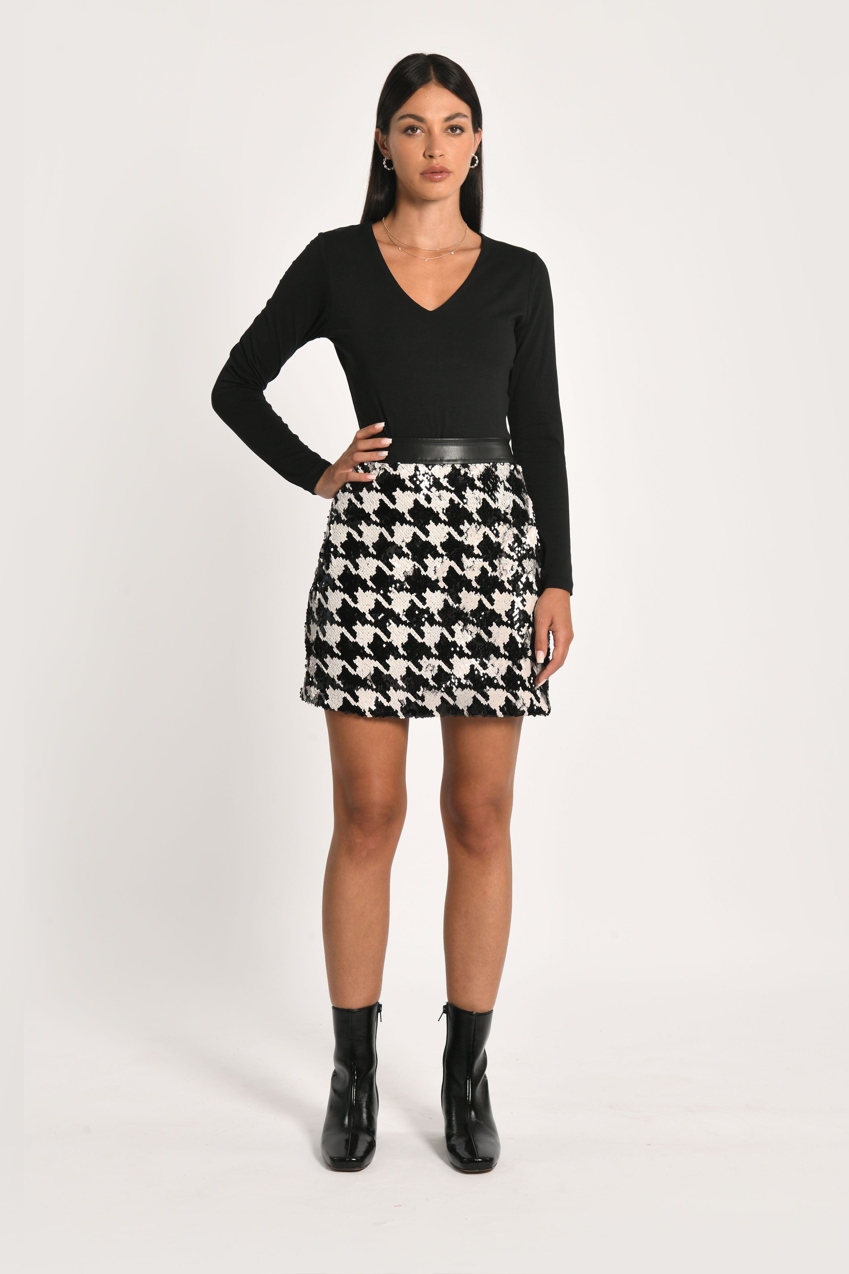 JUPE SEQUIN DALIDA BLACK/WHITE JUPE KOOKAI Mode Kookai