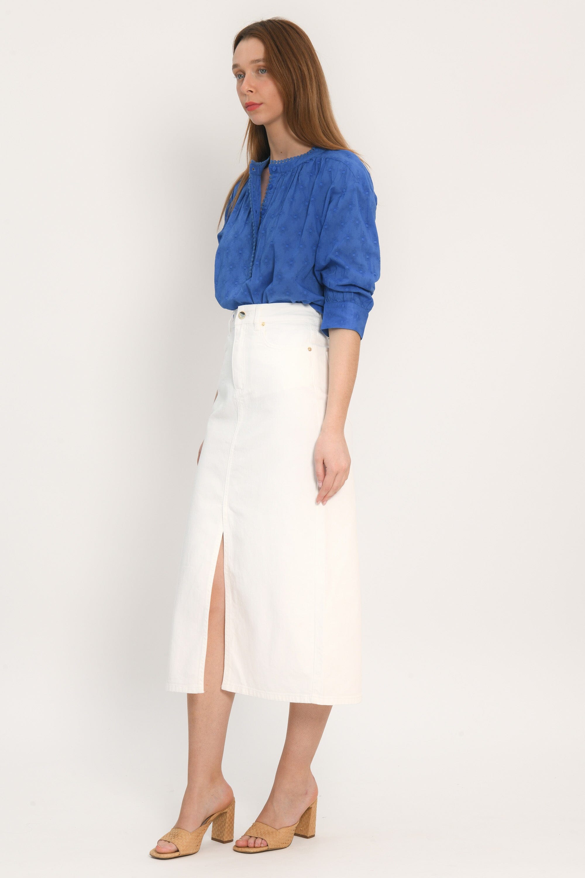 JUPE SPORTWEAR MIDI - ANOUK - BLANC JUPE SPORTWEAR NEW KOOKAI Mode Kookai