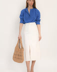 JUPE SPORTWEAR MIDI - ANOUK - BLANC JUPE SPORTWEAR NEW KOOKAI Mode Kookai