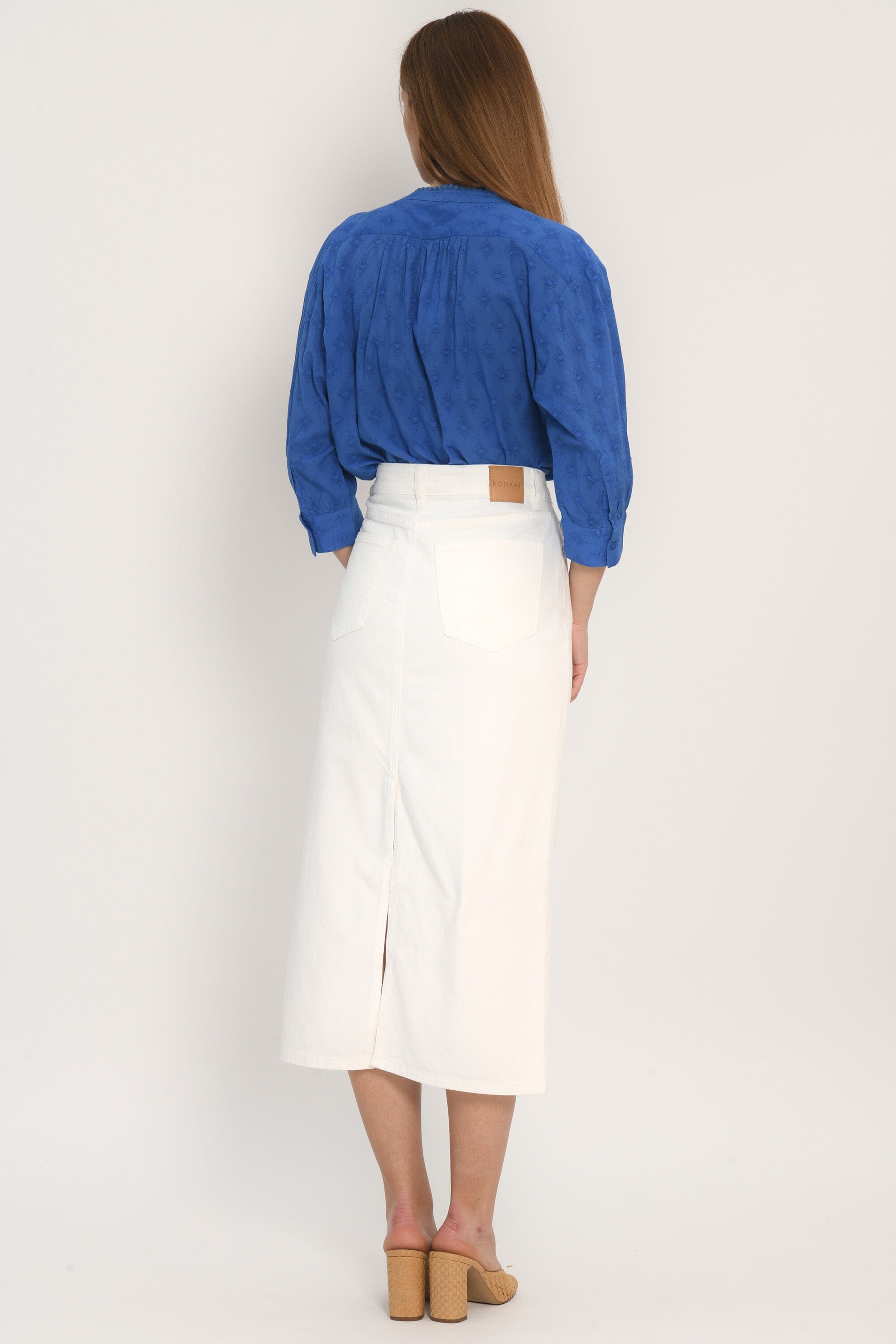 JUPE SPORTWEAR MIDI - ANOUK - BLANC JUPE SPORTWEAR NEW KOOKAI Mode Kookai