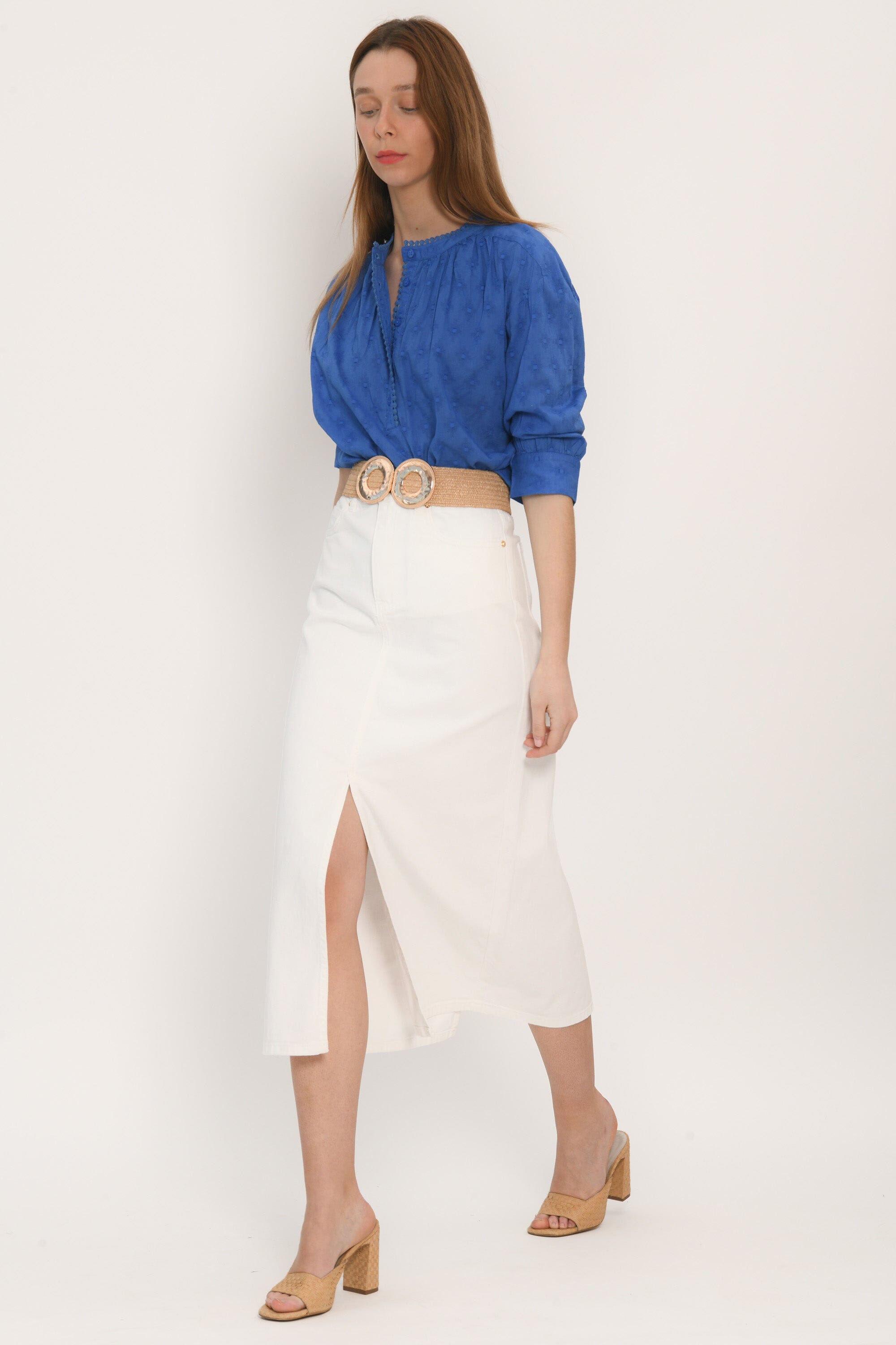 JUPE SPORTWEAR MIDI - ANOUK - BLANC JUPE SPORTWEAR NEW KOOKAI Mode Kookai