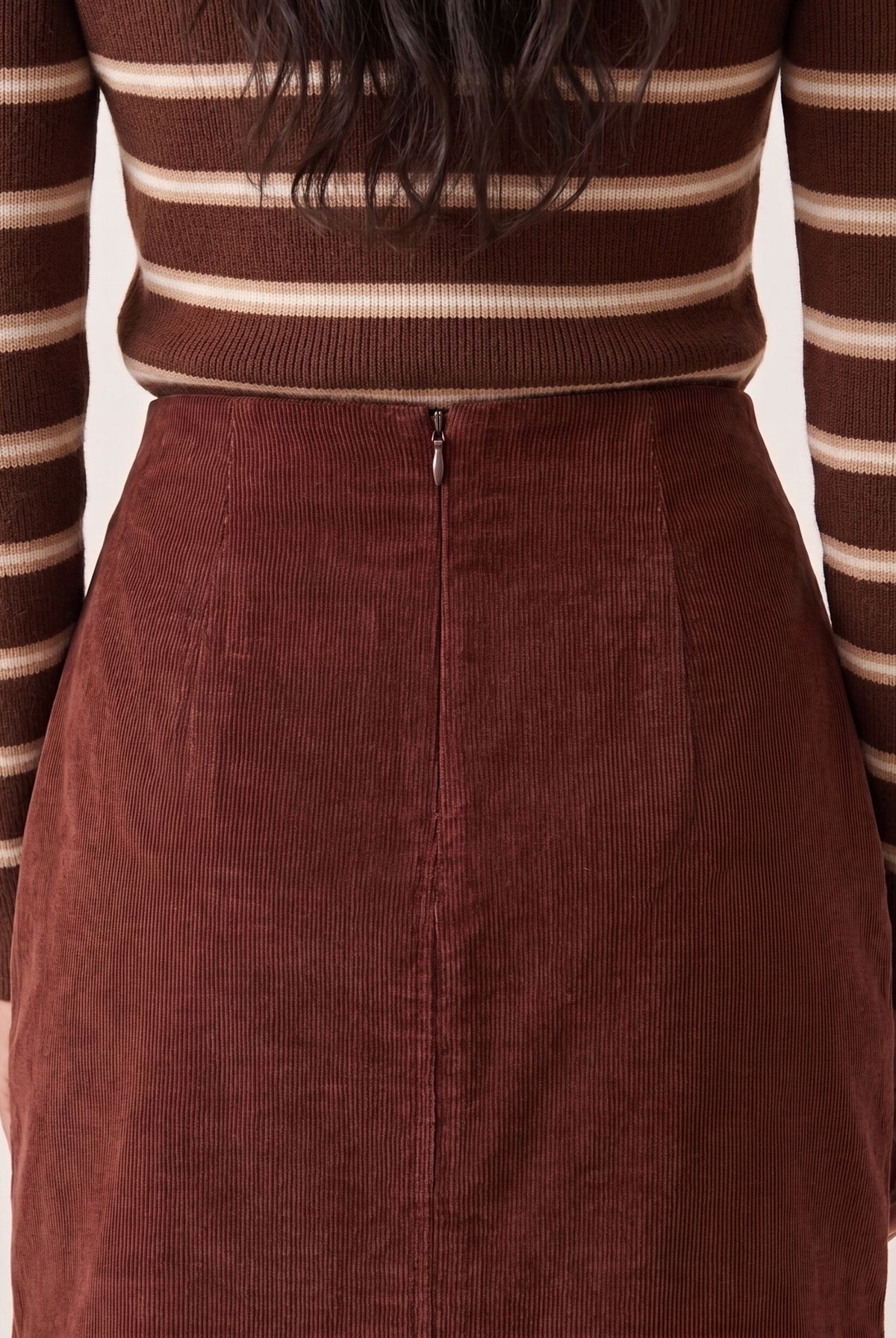 JUPE VELOURS - DORIA - CHOCOLAT JUPE SPORTWEAR NEW KOOKAI Mode Kookai