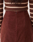 JUPE VELOURS - DORIA - CHOCOLAT JUPE SPORTWEAR NEW KOOKAI Mode Kookai