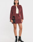 JUPE VELOURS SUZANNE BORDEAUX JUPE SPORTWEAR KOOKAI Mode Kookai