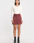 JUPE VELOURS SUZANNE BORDEAUX JUPE SPORTWEAR KOOKAI Mode Kookai