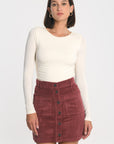 JUPE VELOURS SUZANNE BORDEAUX JUPE SPORTWEAR KOOKAI Mode Kookai