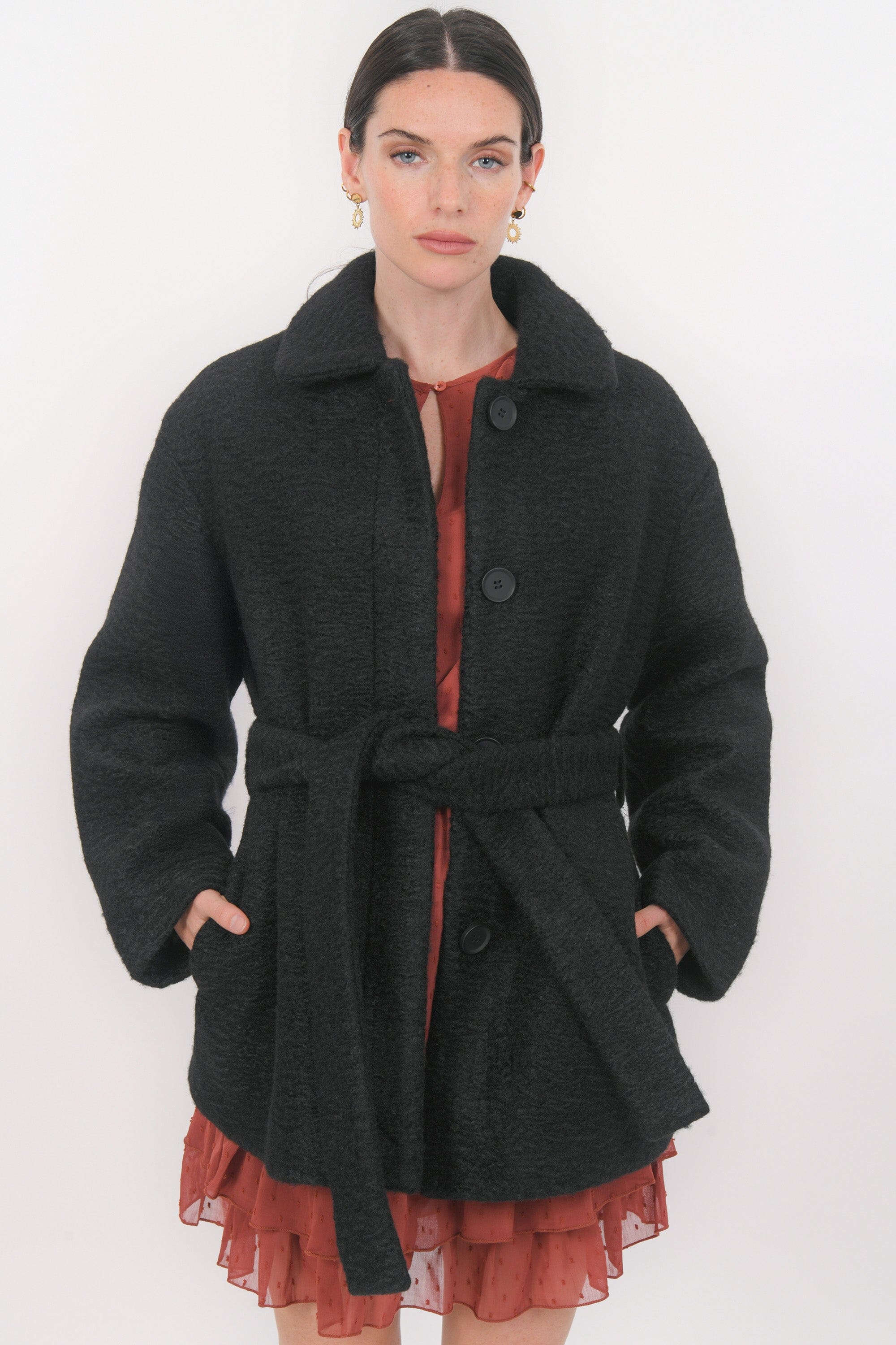 MANTEAU - BARTON - NOIR MANTEAU NEW KOOKAI Mode Kookai