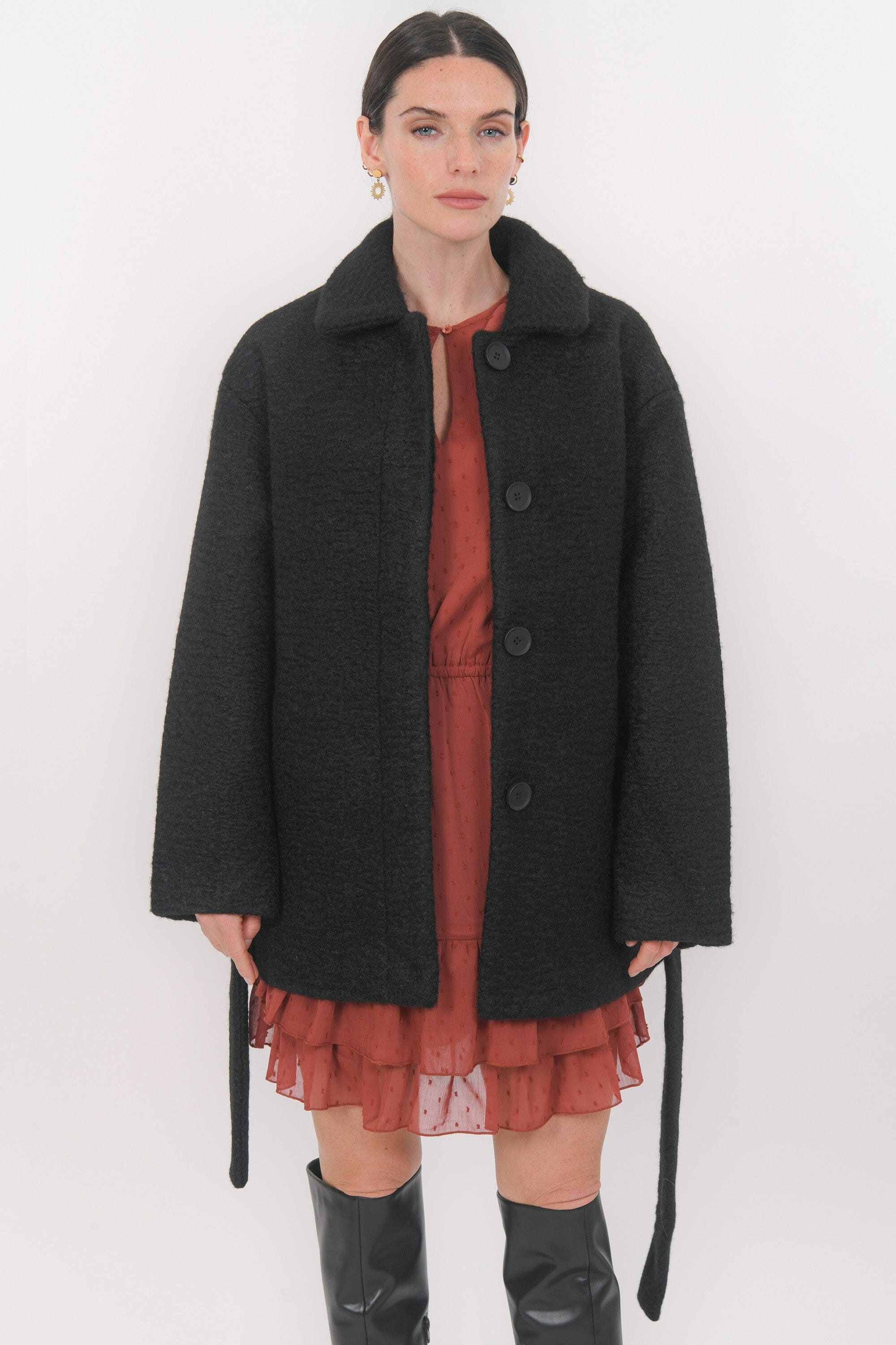 MANTEAU - BARTON - NOIR MANTEAU NEW KOOKAI Mode Kookai