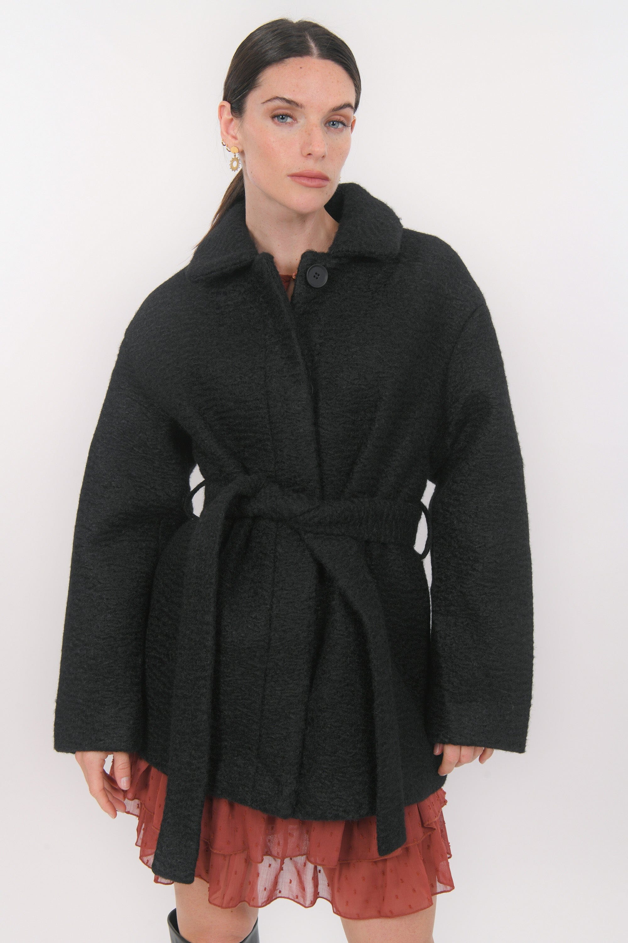 MANTEAU - BARTON - NOIR MANTEAU NEW KOOKAI Mode Kookai