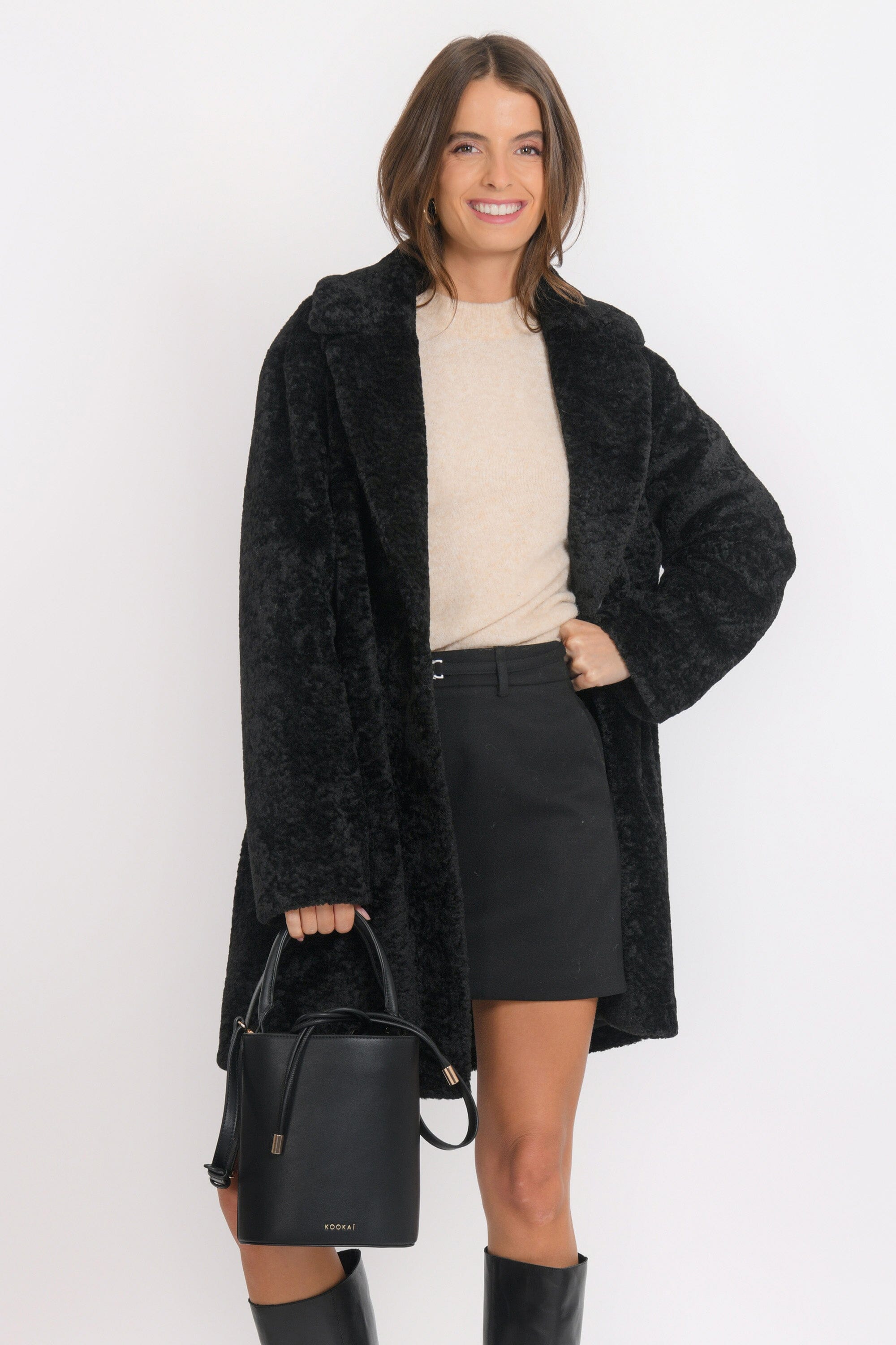 MANTEAU - BELFAST - NOIR MANTEAU NEW KOOKAI Mode Kookai