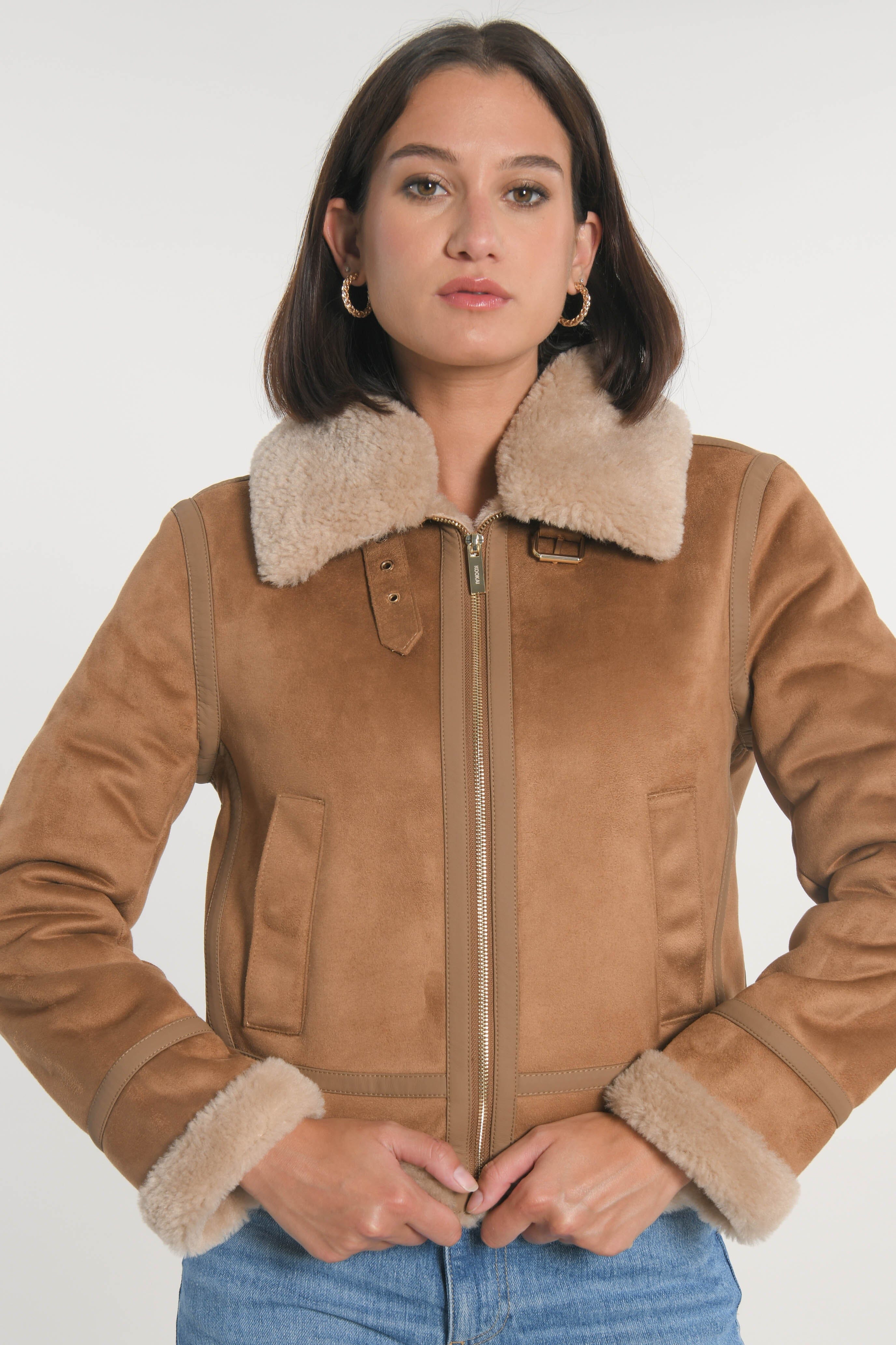 MANTEAU BLOUSON - VANESSA - TAUPE MANTEAU KOOKAI Mode Kookai