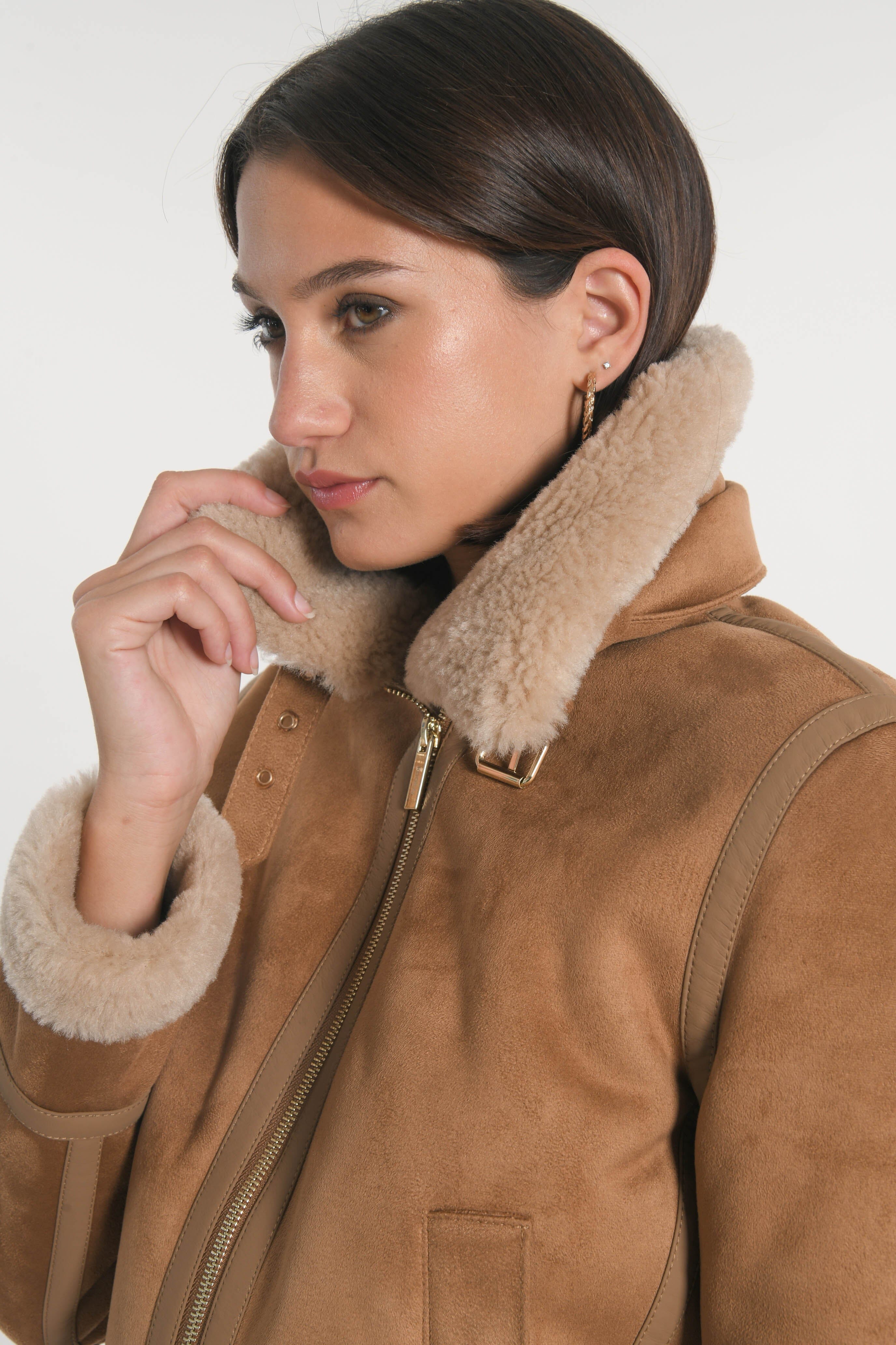 MANTEAU BLOUSON - VANESSA - TAUPE MANTEAU KOOKAI Mode Kookai