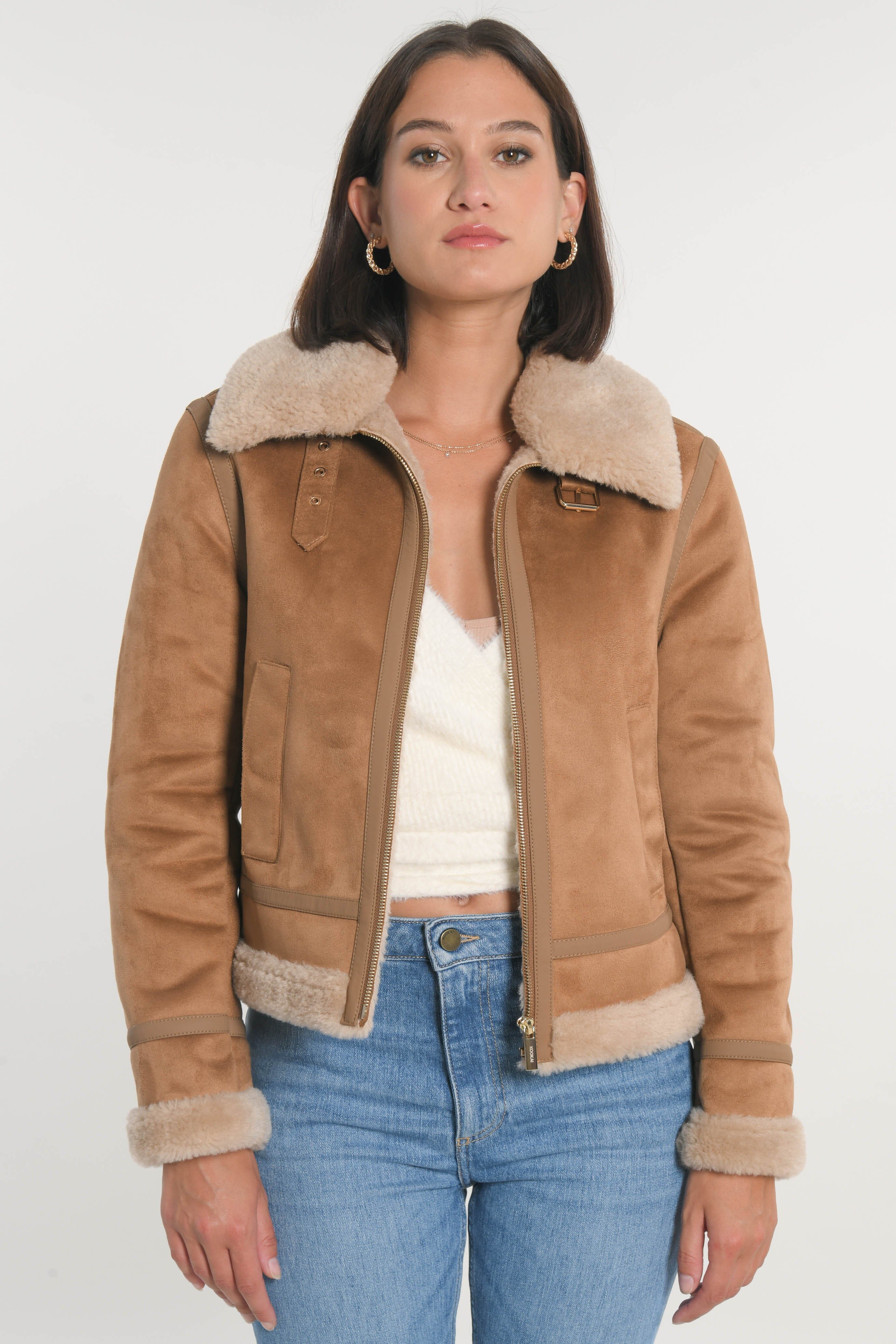 MANTEAU BLOUSON - VANESSA - TAUPE MANTEAU KOOKAI Mode Kookai
