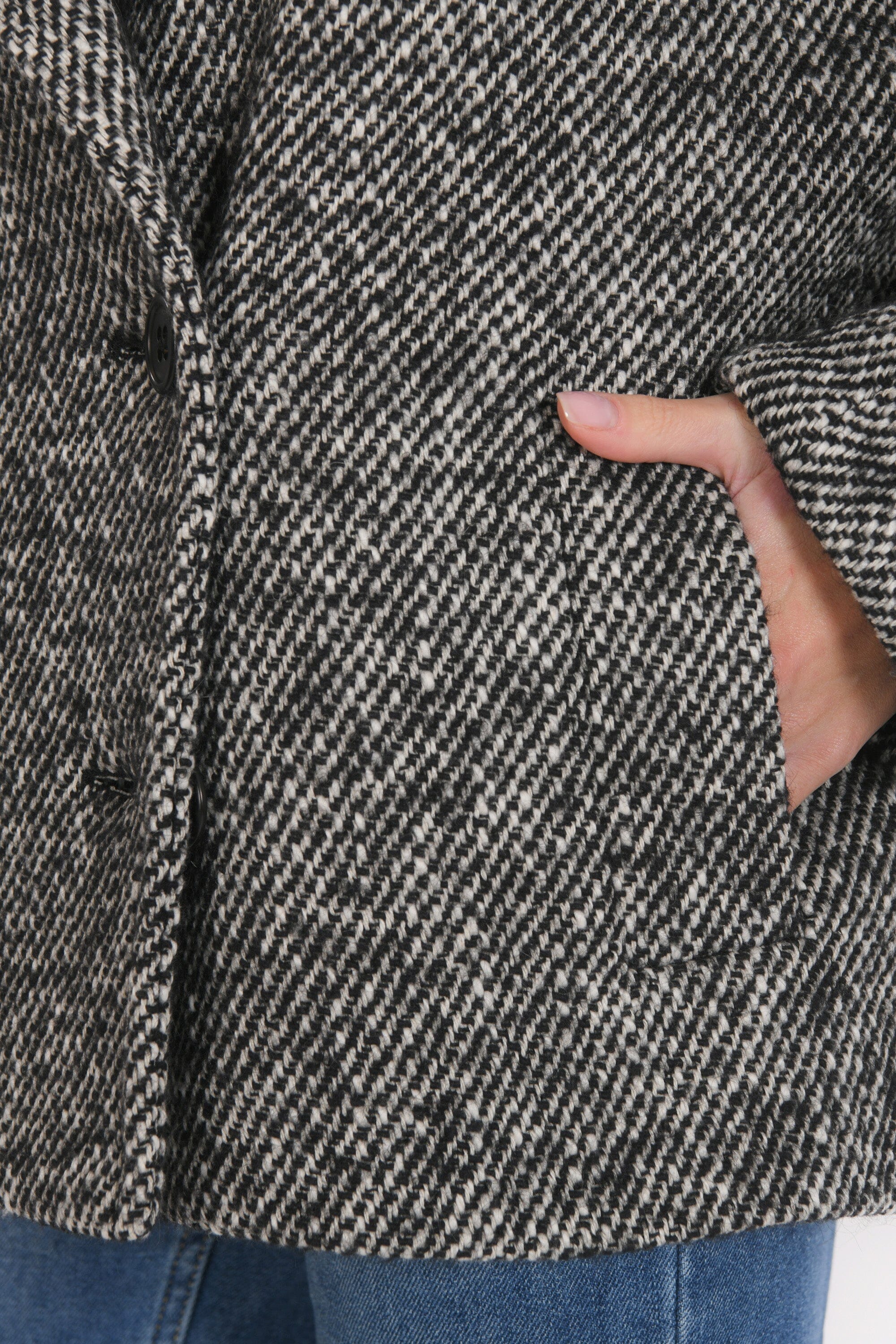 MANTEAU COURT - BAPTISTE - NOIR/BLANC MANTEAU NEW KOOKAI Mode Kookai