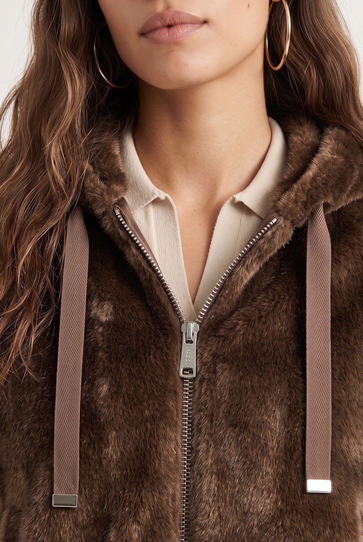 MANTEAU FOURRURE - D-BASTIAN - CHOCOLAT MANTEAU NEW KOOKAI Mode Kookai