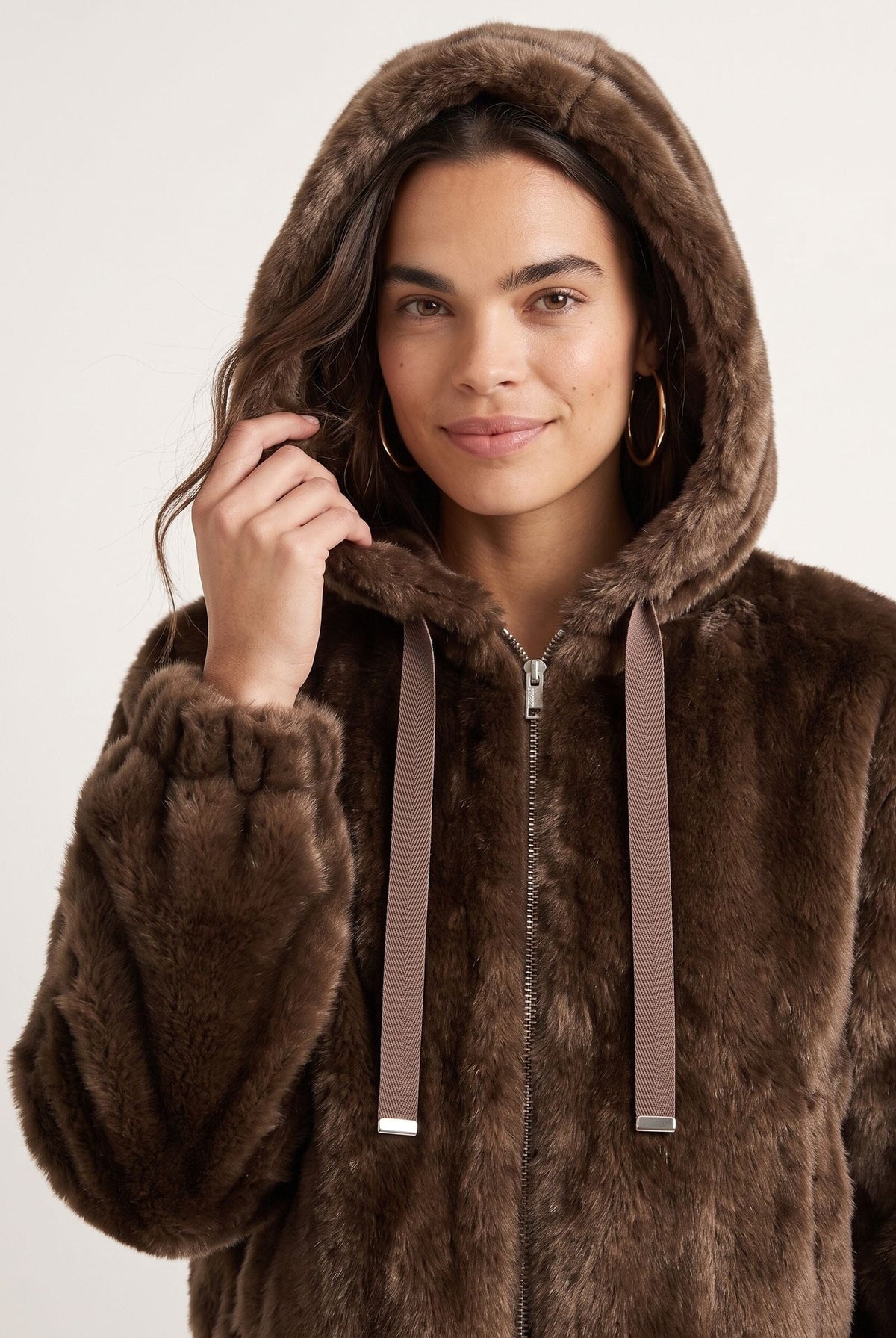 MANTEAU FOURRURE - D-BASTIAN - CHOCOLAT MANTEAU NEW KOOKAI Mode Kookai