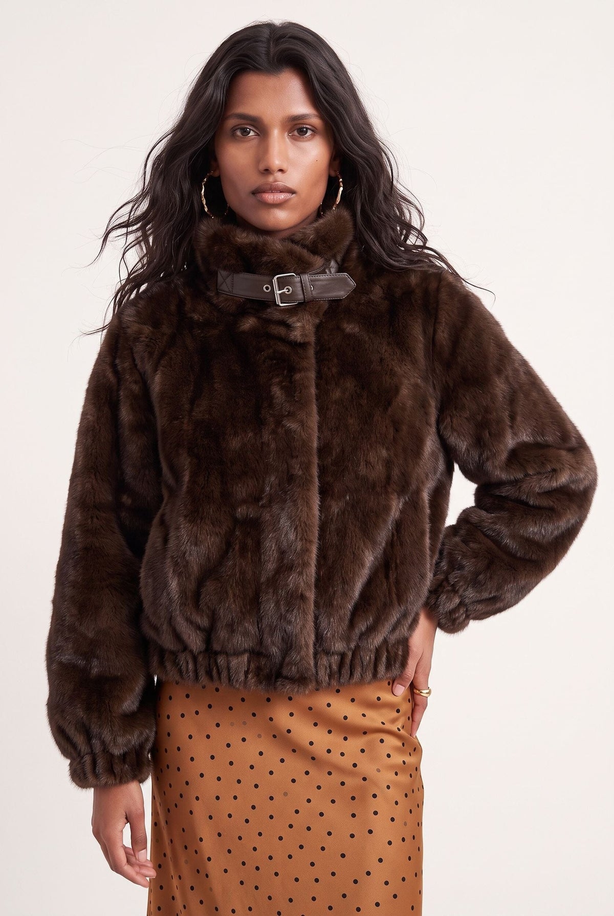 MANTEAU FOURRURE - DARKO - CHOCOLAT MANTEAU NEW KOOKAI Mode Kookai