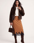MANTEAU FOURRURE - DARKO - CHOCOLAT MANTEAU NEW KOOKAI Mode Kookai