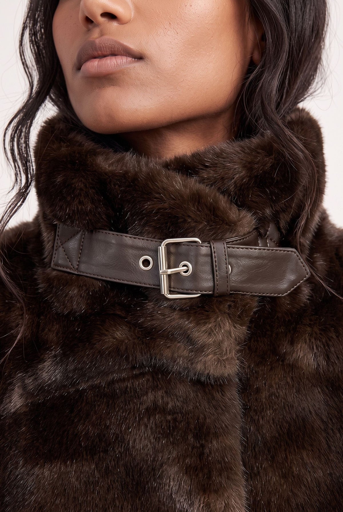 MANTEAU FOURRURE - DARKO - CHOCOLAT MANTEAU NEW KOOKAI Mode Kookai