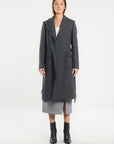 MANTEAU LONG - NAEL - ANTHRACITE MANTEAU KOOKAI Mode Kookai
