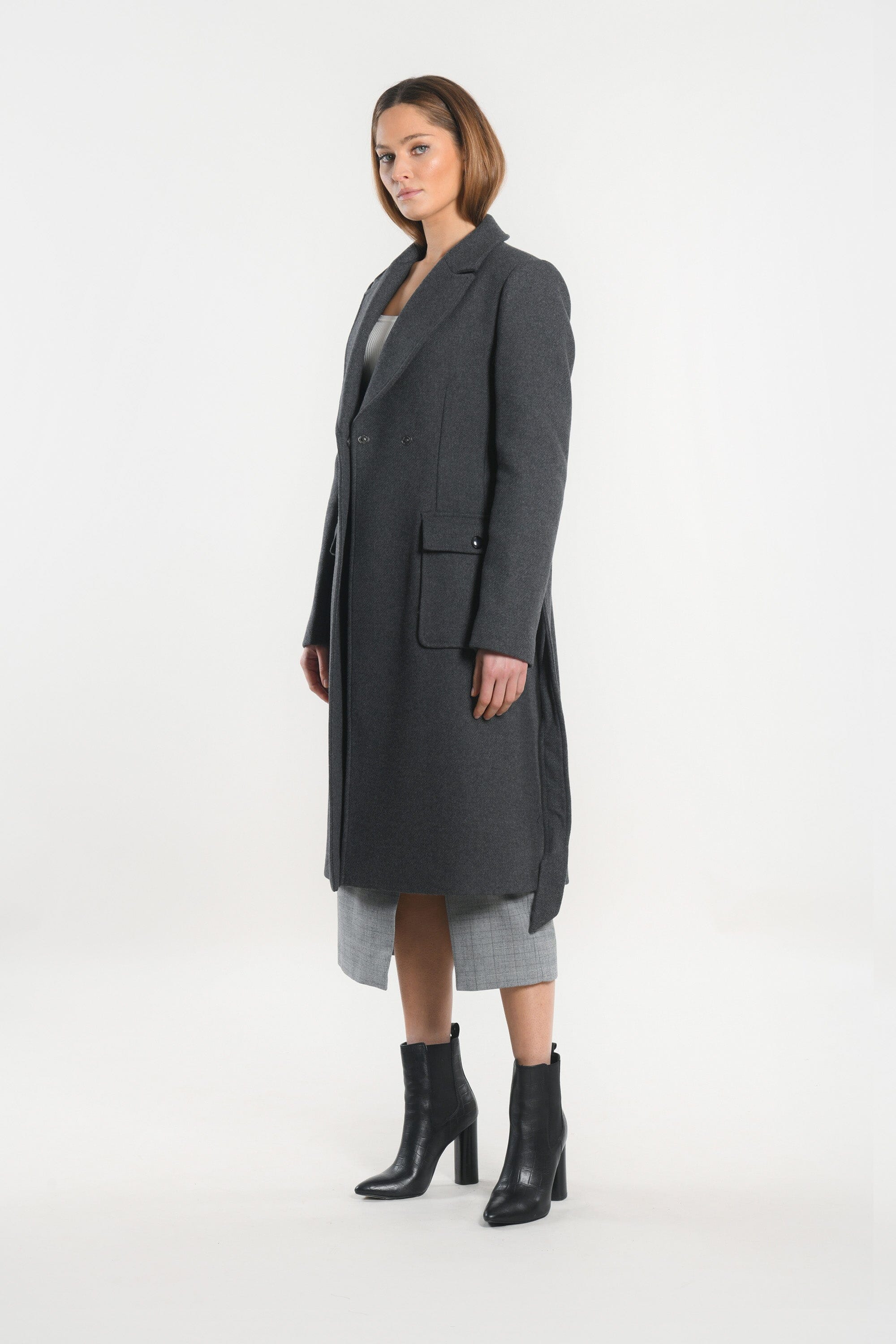 MANTEAU LONG - NAEL - ANTHRACITE MANTEAU KOOKAI Mode Kookai