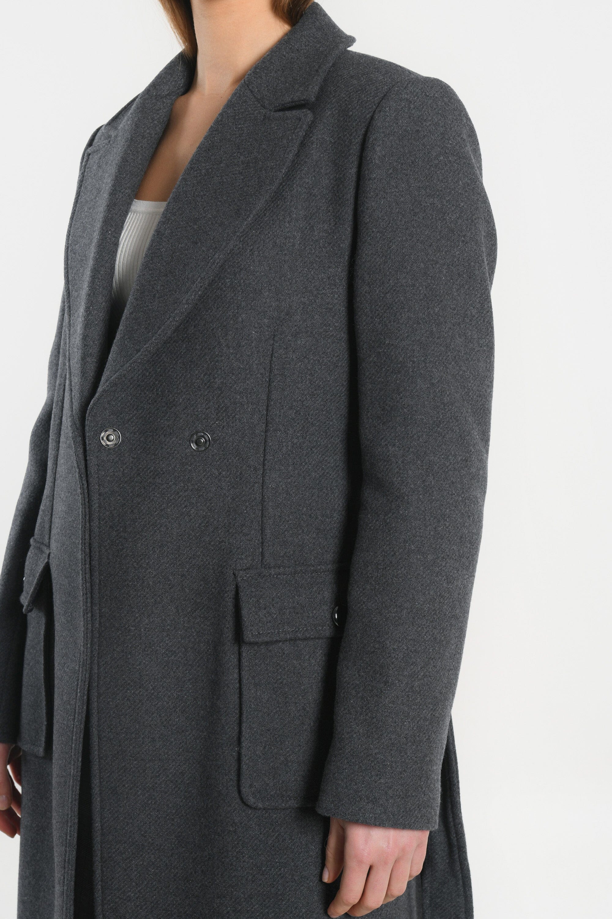 MANTEAU LONG - NAEL - ANTHRACITE MANTEAU KOOKAI Mode Kookai